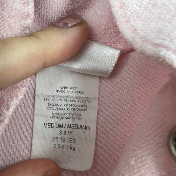 Vintage Carter's Terry Cloth Button Sleeper One Piece Pink Infants 3-6 Month - Picture 5 of 6